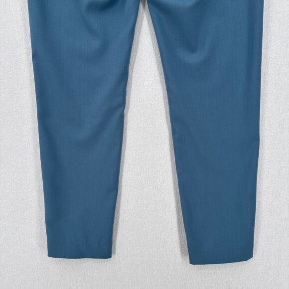 SAMSOE Pants Womens Small Blue Wool Blend Slim Tapered Trousers Pockets Career - Picture 6 of 14